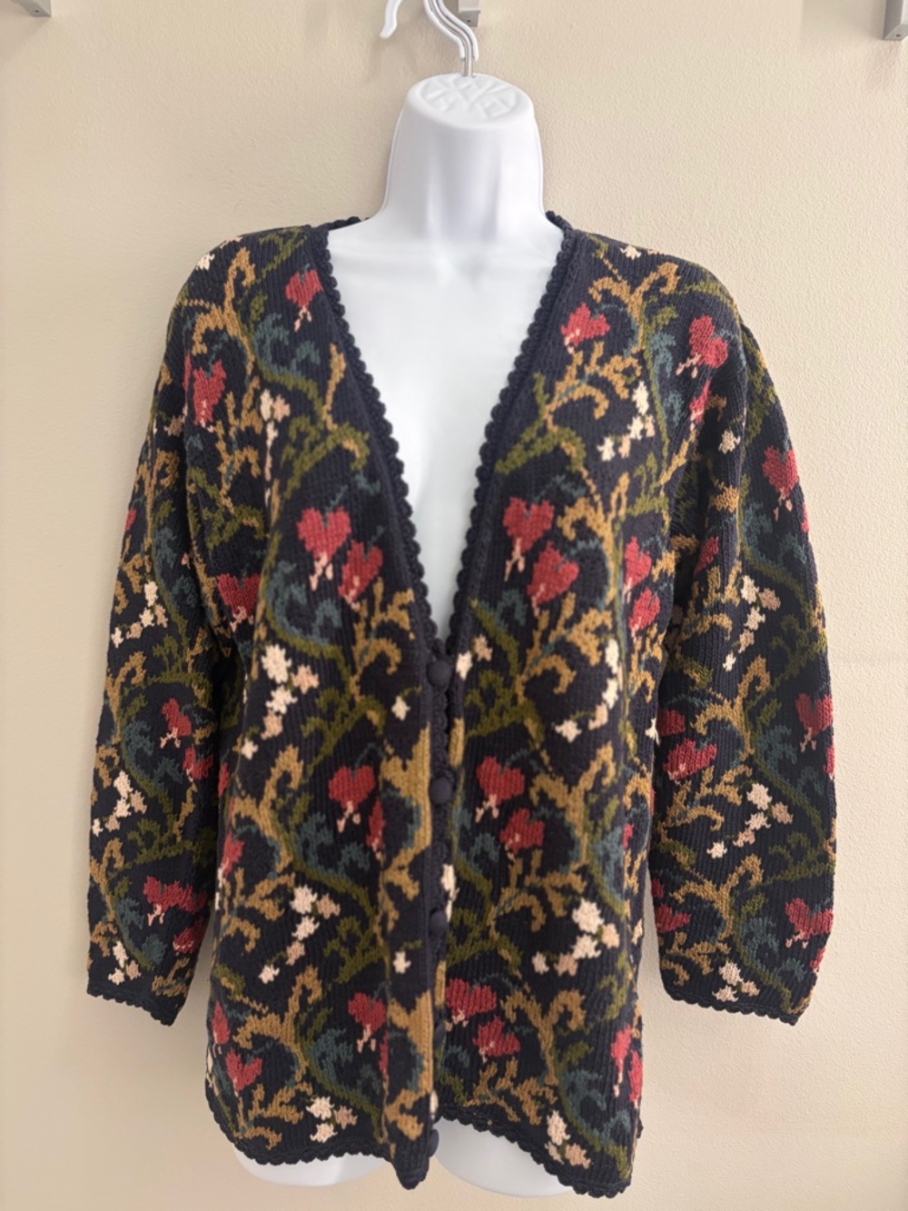 Peruvian Connection 100% Cotton Sweater Small